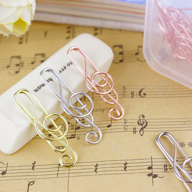 Office Tech Accessories - 10 adet/kutu Müzik Notu Şekilli Ataşlar