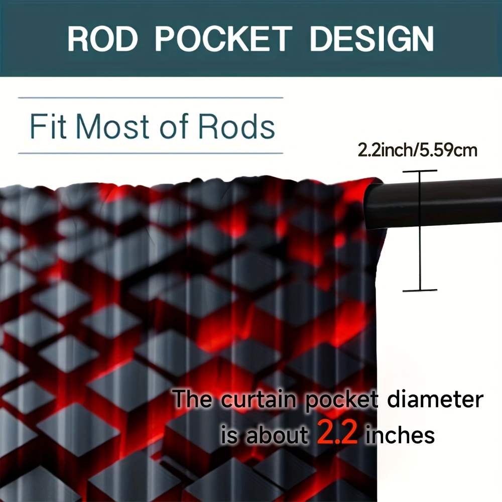 2 adet Geometrik Perdeler Kırm - Office Tech Room incelemesi ve fiyatı